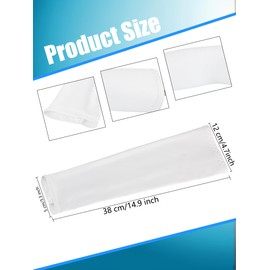 12 Pairs White Sublimation Arm Sleeves UV Sun Protection Arm Sleeve Blank for Men Women Cycling Hiking Driving Fishing