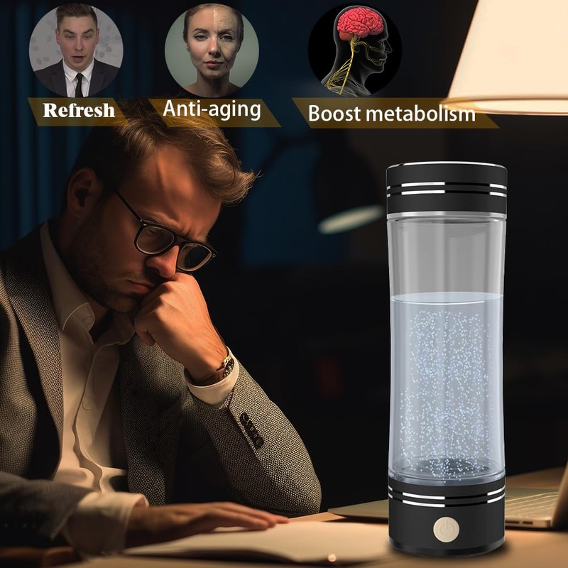 GOSOIT Hydrogen Water Ioniser Hydrogen Rich Alkaline Water Bottle with