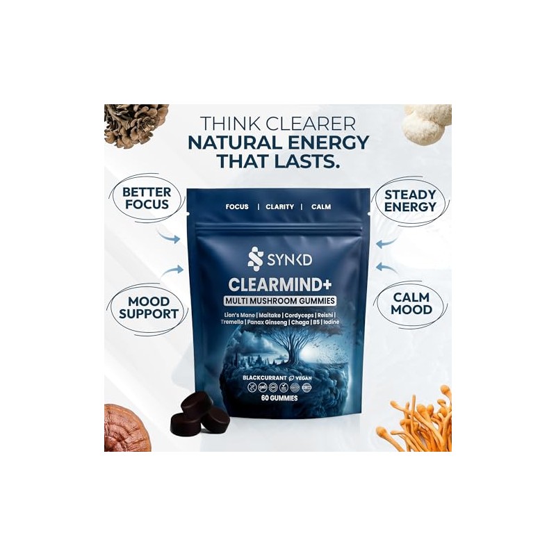 9-in-1 Multi Mushroom Gummies - 8000mg Potency High Strength Mushroom