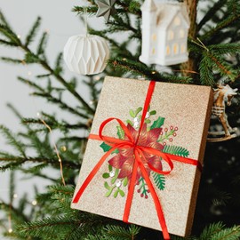 GLOBLELAND Christmas Overlay Poinsettia Cutting Dies for DIY Scrapbooking Metal Layered Poinsettia Flower Leaf Die Cuts Embossing Stencils Template for Paper Card Making Decoration Album