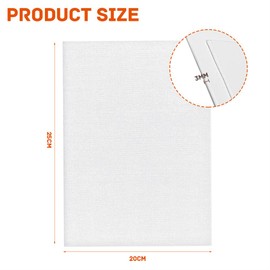 Canvas Panels for Oil Paintin 4pack Painting Canvases Large 100% Cotton Primed White Painting Canvas Blank Canvas Board Canvas Panel for All Oil or Acrylic Painting 20X25CM