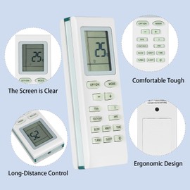YBOF2 Air Conditioner Remote Control Compatible with Gree Trane Electrolux YB1F2 YB1F YB1FA YB1FAF YB1F2F YBOF YB1A21 YBOF2 YB0F YCEC12 YCDC12 YCEC YCDC12 KTGL001 YBOFB Y502K Replacement Controller