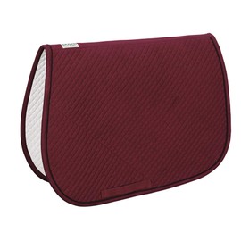 Dover Saddlery Mini Diamond Quilted All-Purpose Saddle Pad, Size A/P, Burgundy/Black