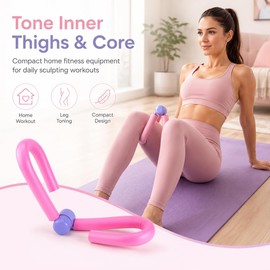 Thigh Exerciser Master,Fitness Master,Home Fitness Equipment,Workout Equipment of Arms,Inner Thigh Exerciser Toners Master,Trimmer Thin Body,Leg Exercise Equipment (Light Pink)