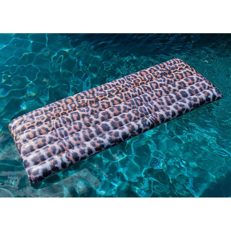 PoolCandy Safari Collection Deluxe Leopard Print Pool Raft 74" -