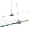 Spancraft Glass CR-6x33-Brushed Steel Crane Glass Shelf, Brushed Steel, 6"