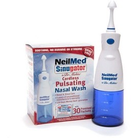 NeilMed Sinugator Cordless Pulsating Nasal Wash with 30 Premixed Packets 1 kit (Pack of 2)