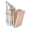 Stainless steel + leather Bee Hive Smoker with Heat Shield