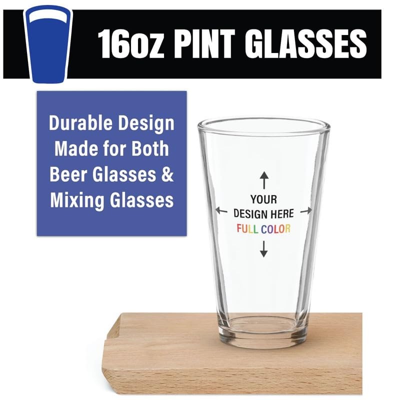 Moonlight4225 Polka Dots Pint Glass, Polka Dot Pint Glasses, 16oz
