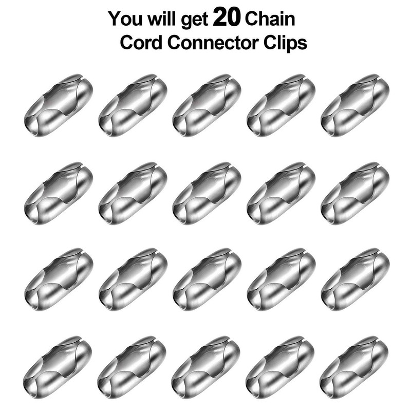 20 Pcs Vertical Chain Connector for Roman Blinds Replacement Clips