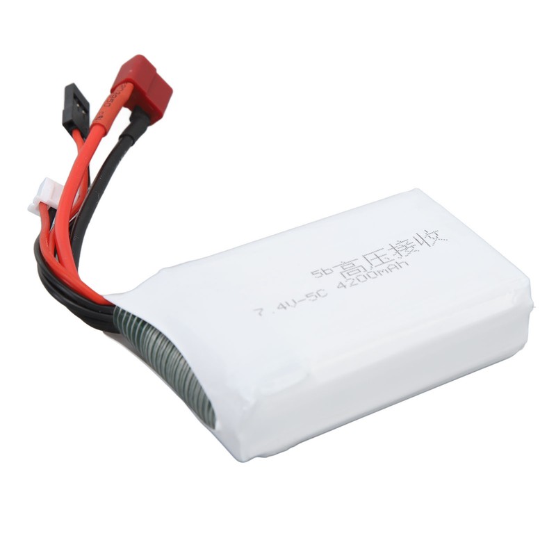 RC 7.4V 4200mAh Lithium Battery Lightweight Overcharge Protection T Plug