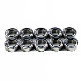 IKKO'S Miniature Bearings, 850ZZ, Stainless Steel, 0.2 x 0.3 x 0.1 inches (5 x 8 x 2.5 mm), Inner Diameter 0.3 inches (5 mm), Outer Diameter 0.3 inches (8 mm), Thickness 0.1 inches (2.5 mm), Double Sided Shield, Set of 10, Dai