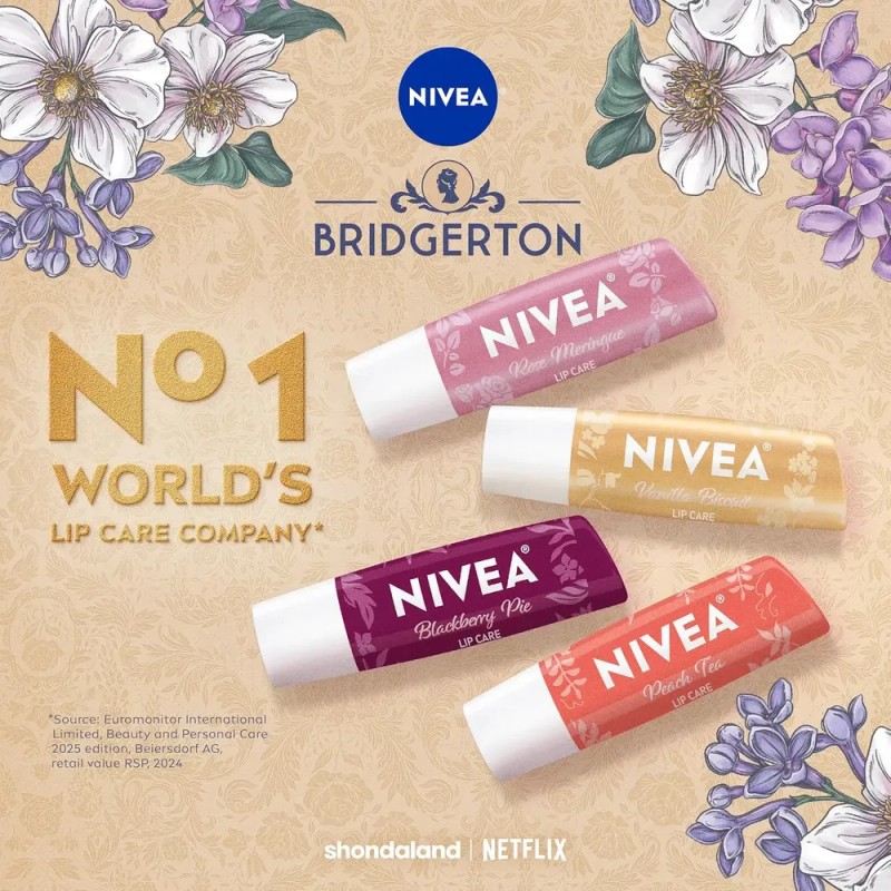 Nivea Bálsamo Labial Bridgerton Edicion Limitada 4pack