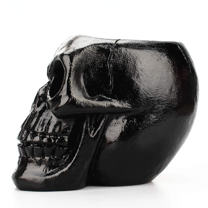 Queen-b Multi-Stand Black Skull Pen Makeup Brush Stand Desktop Cool