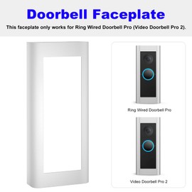 Doorbell Faceplate Compatible with Ring Wired Doorbell Pro (Video Doorbell Pro 2) Faceplate -(White)