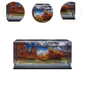 Colcolo 1/64 Car Scene Model Display Case Gift Crafts Backdrop Scene Model Green Field Tracking Backdrop for Model Car Tiny Figure