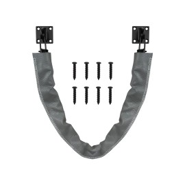 Nuk3y Heavy Duty Storm Crash Chain with Solid Brass Bracket - Matte Black, 20-1/2"