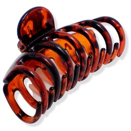 Topkids Accessories 2x 6cm/2.4" Small Mini Hair Claw Clips Hair Clips Women Clips for Hair Claw Grip Hair Clip Hair Claws Hair Claw Clip for All Hair Types Thick and Fine Hair 2pc (Tort Brown)