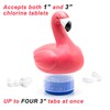 WWD POOL Pool Chlorine Floater, Floating Pool Chlorine Dispenser (Flamingo),