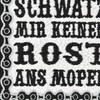 Biker Motorcycle Iron-On Patch "Schwatz mir keinen Rost ans Moped"