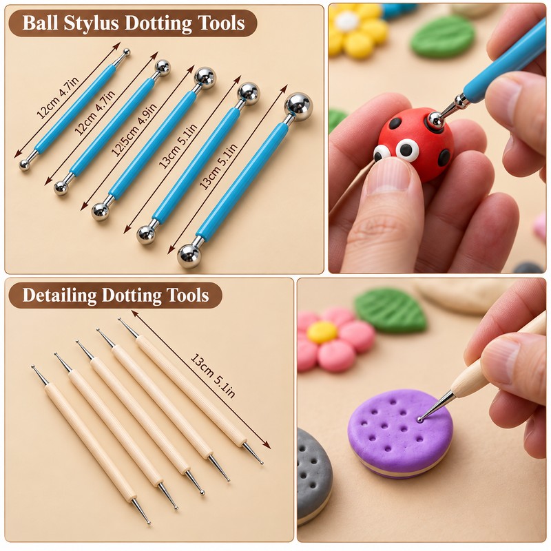 Clay Sculpting Tool Kit for Pottery & Modeling – 25-43