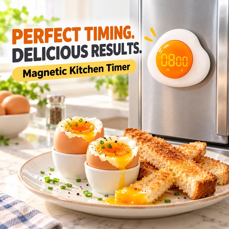 Magnetic Kitchen Timer for Cooking – Mini Digital Timer with