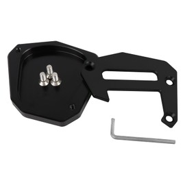 CHIFUN Kickstand Extender Enlarger Pad Side Stand Extension Plate Replacement for KAWASAKI KLR650 2009-2018 KLR650 ABS Adventure Traveler 2022-2023 Side Parking Stand Foot Pad (Black)