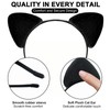 TUTKIMUS 2 Pack Black Cat Ears Headband, Soft Furry Cat