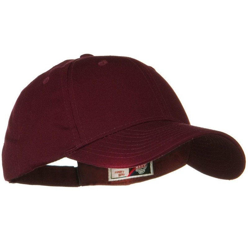 OTTO Solid Cotton Twill Low Profile Strap Cap - Maroon