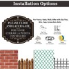 Danoib 2 Pack Please Close and Latch Gate Sign Bilingual