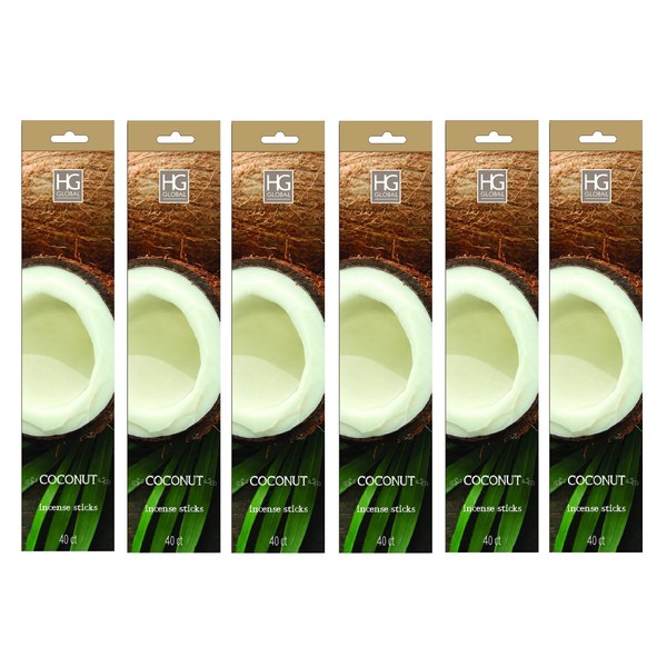 Hosley's Highly Fragranced Coconut Incense Sticks 240 Pack, Infused with