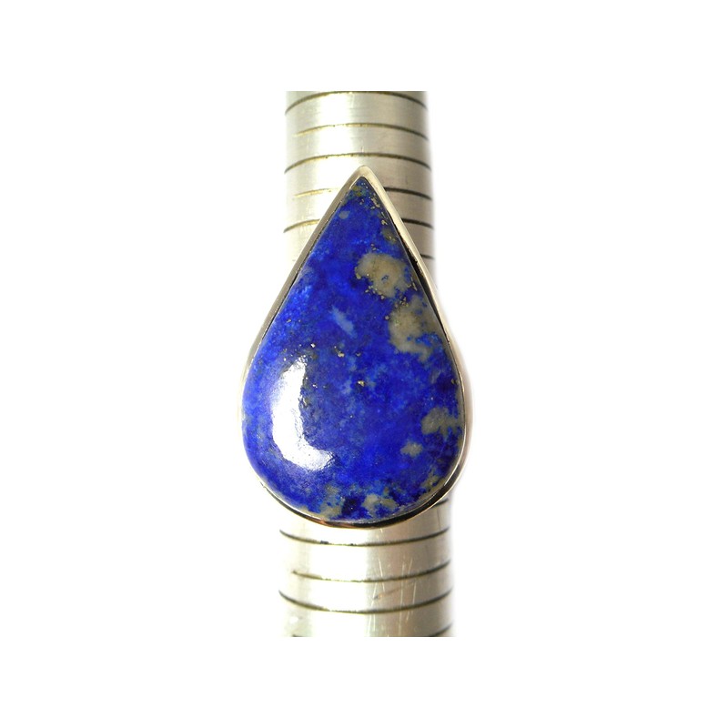 LAPIS LAZULI Sterling Silver 925 Gemstone Ring (Size L) -