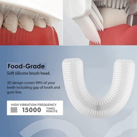 EITVLAGE 360 Ultrasonic Toothbrush, Automatic Toothbrush Auto Sonic Toothbrush, Teeth whitening Brush with Timer & Wireless Charging 360° Ultrasonic Electric Toothbrush for Adult