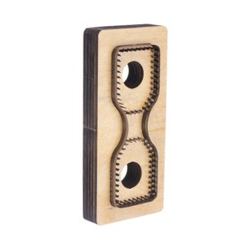 sourcing map Leather Cutting Die 4.7"x1.6"x0.7" Leather Metal Die Cutter Strap Head Stainless Steel Cutting Template Wooden Stamping Punching Tool for DIY Leather Crafts Making