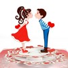 CUTPOPUP Cute Kiss Couple, Valentines Day Card Pop Up, Anniversary