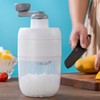 Manual Shaved Ice Maker Portable Transparent Ice Box Hand Ice