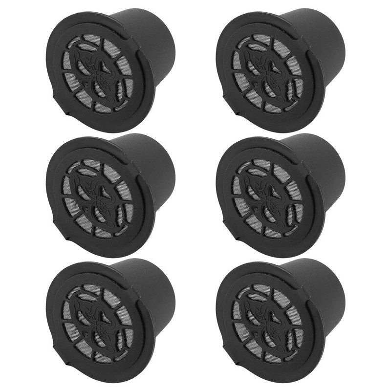 Café Recargable, 6 Piezas de Plástico y Acero Inoxidable Recargables