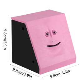 Coin Eating Saving Bank, Face Coin Bank Battery Operated Novelty Monkey Money Saving Box Piggy Bank for 3 Years+ Kids Boys Girls Adults Christmas Birthday New Year's Day Gift