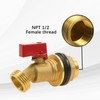 Napredak brass rain barrel spigot kit, 3/4" GHT quarter Turn
