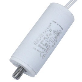 Starting Capacitor Motor Capacitor 10µF 450V 30x71mm Cable 18cm ICAR 10uF