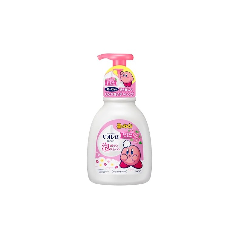 bioreu Foam Body Wash Kirby Design Angel Rose Scent Pump