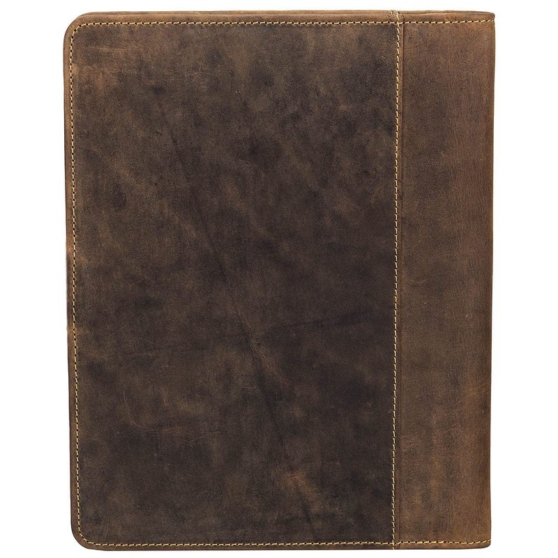 Greenburry Vintage Leather Writing Case A5 Conference Folder Documents College
