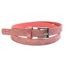 EANAGO 'Glitter Fairy' Narrow Children's Belt for Girls (Nursery and Primary School Children, 5-10 Years, Hip Circumference 57-72 cm), Light Pink