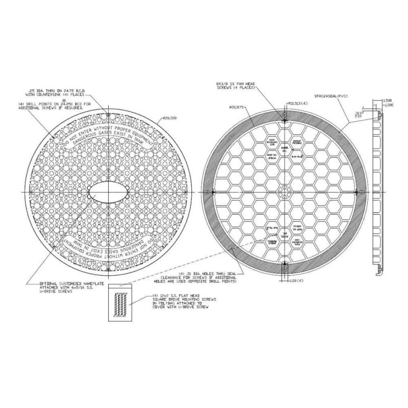 Everbilt 24 in. Septic Tank Riser Cover