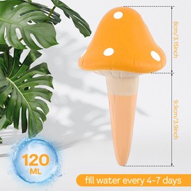 8 Packs Self Watering Spikes Mushroom Shaped Plant Watering Globes Irrigation Terracotta Watering Device Garden Waterer for Indoor Outdoor Plant