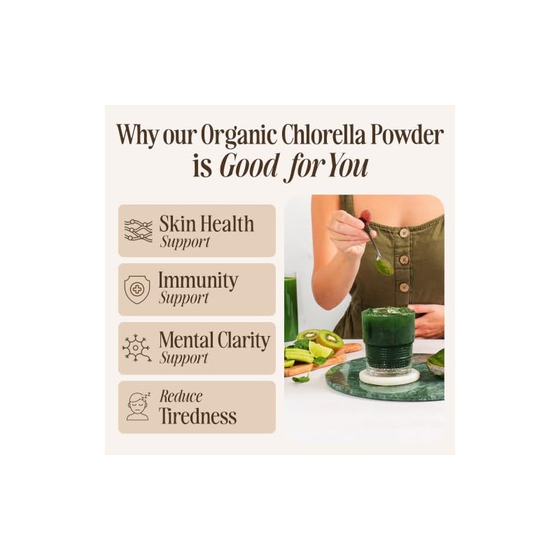 Sevenhills Wholefoods Organic Chlorella Powder 400g, Broken Cell Wall, High