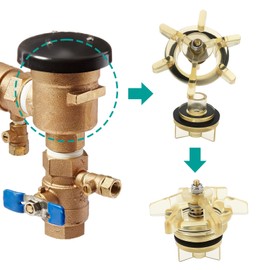 SING F LTD 1 Set Bonnet & Poppet Assembly Kit 905-211 Valve Repair Kit Compatible with Febco PVB Models 765CBV 1/2" & 765DBV 3/4" Pressure Vacuum Breaker