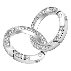 Carabiner Women's Bag Decoration, Sparkling Key Ring, Carabiner, Round Keychain, Round Carabiner, Charm, Carabiner, Ring, Keychain, Bag, Charm, Ring Clasp, Key Holder Making, PureSino Key Ornament,