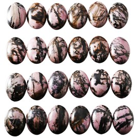 SUNYIK Striped Agate Striped Crystal Cabochons CAB for Jewelry Making,13x18mm,10Pcs