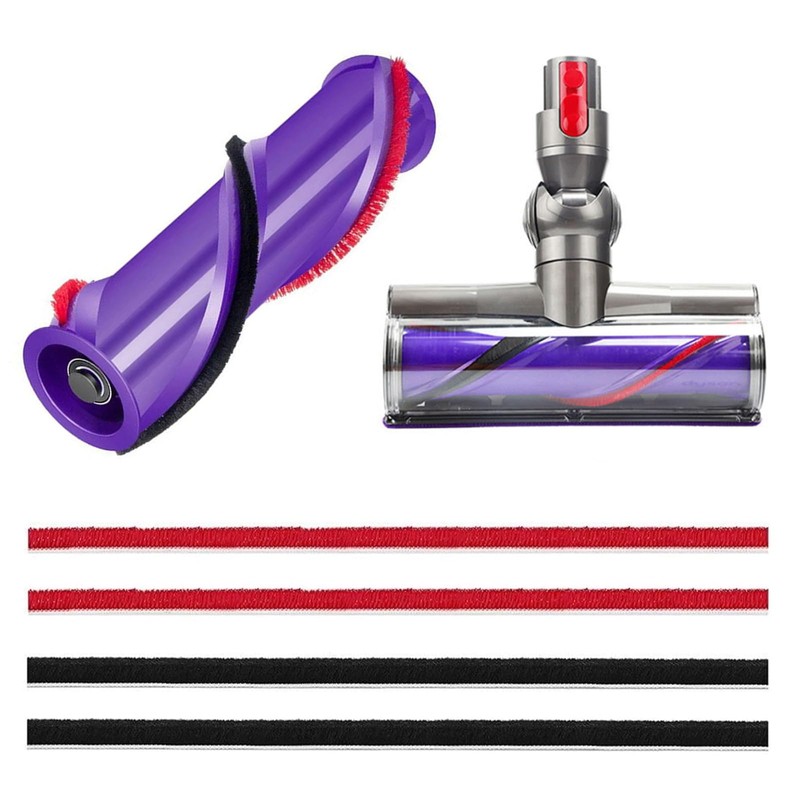 Wjelet 4Pcs Soft Plush Strips Replacement for Dyson roller brush